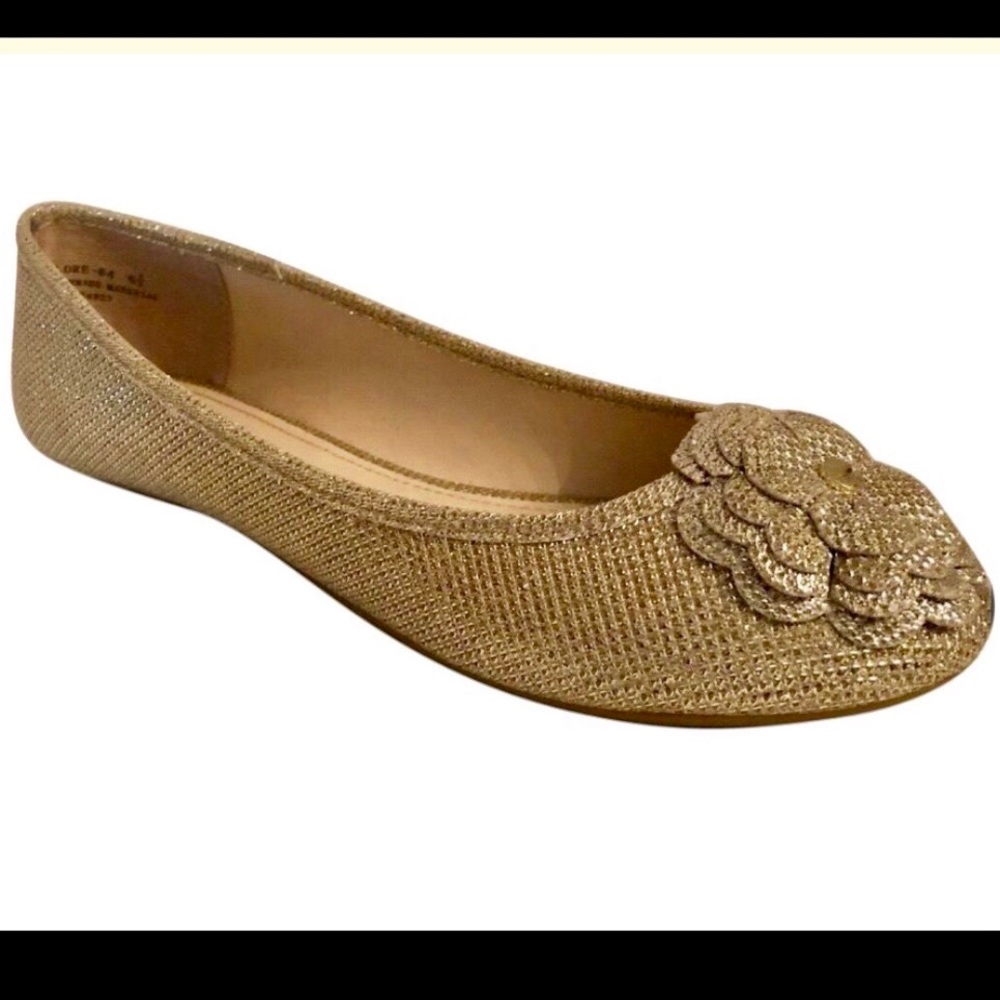 GOLD ANGEL GLITTER BALLET FLAT